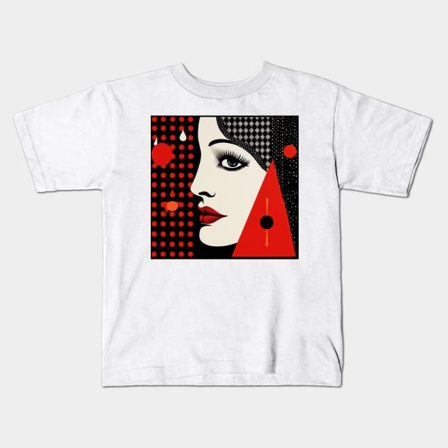 Geometric Symphony Kids T-Shirt by TooplesArt